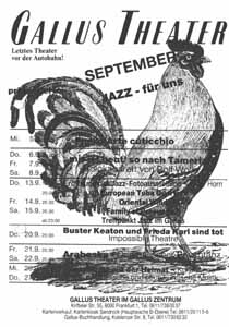 Programmheft Gallus Theater 9/84