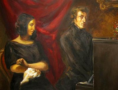 Eugne Delacroix: George Sand und F. Chopin